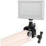 CAMVATE Heavy-Duty C Clamp Articulated 1/4"-20 Ball Head Support Holder (Black Locking Knob)