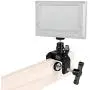 CAMVATE Heavy-Duty C Clamp Articulated 1/4"-20 Ball Head Support Holder (Black Locking Knob)