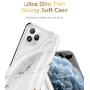 GVIEWIN Marble iPhone 11 Pro Case, Ultra Slim Thin Glossy Soft TPU Rubber Gel Phone Case Cover Compatible iPhone 11 Pro 5.8 Inch 2019 Release (White/Gold)