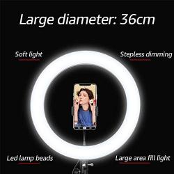 Umsky LED Ring Light 14" with Tripod Stand and Phone Holder，LED Dimmable Selfie Ring Light, Adjustable Color Temperature 3200K-5600K, Stand Phone Holder, Photography& Video,YouTube Vlog and Makeup