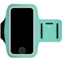 EDX Running Armband Phone Holder for Men & Women, with and Without LED, Compatible with iPhone and Galaxy Smartphones, Seafoam