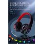 GT Power Gaming Headphones Wireless On Ear Bluetooth Headsets with Microphone Deep Bass Wireless Headphones Over Ear, Cool LED Lights, 10H Playtime for PC IPad Phone Mac Gaming (Red)