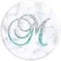 Light Blue Initial Letter M On White Marbled Design PopSockets Grip and Stand for Phones and Tablets Light Blue Initial Letter M On White Marbled Design PopSockets Grip and Stand for Phones and Tablets