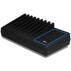 SIIG 90W Smart 10-Port USB Charging Station with Non-Slip Padded Deck and LED Ambient Light for Smartphones, Tablets, and Many Other Compatible USB Powered Devices (Black)