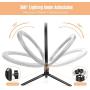 10” Ring Light LED Desktop Selfie Ring Light USB LED Desk Camera Ringlight 3 Colors Light with Tripod Stand iPhone Cell Phone Holder and Remote Control for Photography Makeup Live Streaming