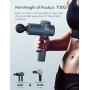 Roffie Massage Gun Muscle Neck Back Massager Deep Tissue Percussion Handheld Shoulder Massager Super Quiet Brushless Motor, 4 Massage Heads 3 Levels(Blue)