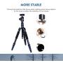 Moman Camera Tripod Monopod Alpenstock with Ball Head, Aluminum Alloy Foldable Axis Inversion Design, Weight Capacity of 33 Lb