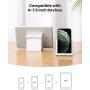 UGREEN Cell Phone Stand Holder Mobile Phone Dock Compatible for iPhone 11 Pro Max SE XS XR 8 Plus 6 7 5, Samsung Galaxy S20 S10 S9 S8 S7 S6 Android Smartphone Holder Desk Adjustable Foldable (White)
