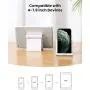 UGREEN Cell Phone Stand Holder Mobile Phone Dock Compatible for iPhone 11 Pro Max SE XS XR 8 Plus 6 7 5, Samsung Galaxy S20 S10 S9 S8 S7 S6 Android Smartphone Holder Desk Adjustable Foldable (White)