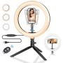 10.2" Ring Light with Stand, BlitzWolf LED Ring Light with Stand and Phone Holder for YouTube Video Live Stream Makeup Photography, Dimmable Selfie Ring Light with 3 Light Modes & 11 Brightness Level