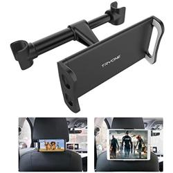 Car Headrest Mount, Tryone Tablet Headrest Holder Compatible with Smartphones/Tablets/Switch 4.7"-10.5", Headrest Posts Width 4.9in-5.9in(Black)