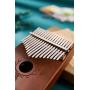 TimberTunes 17 Key Kalimba Thumb Finger Piano Therapy Musical Instrument for Adults Children, Solid Mahogany Wood, Engraved Elk Antler,Tuning Hammer and Music Book, Engraved Keys, Velvet Case, Unique