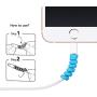 Jetec 12 Pieces Highly Flexible Silicone Micro USB Protector, Mouse Cable Protector, Suit for All Cell Phones, Computers and Chargers (Gray, Black, Blue, Green)