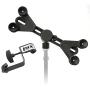 LyxPro TSM1 Microphone Music Stand Mount Holder For Tablet iPhone Ipad Smartphone And Android Adjustable 360 Degree Swivel Tilt Support Arms 3 To 11.5 Inch With Extra Detachable Clip