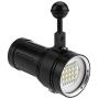 CHICIRIS LED Diving Flashlight, Waterproof Underwater Photography Fill Light with 6 Lighting Modes and Bracket Stand, Diving 100m Torch Lamp for Outdoor Underwater Photography, Shooting