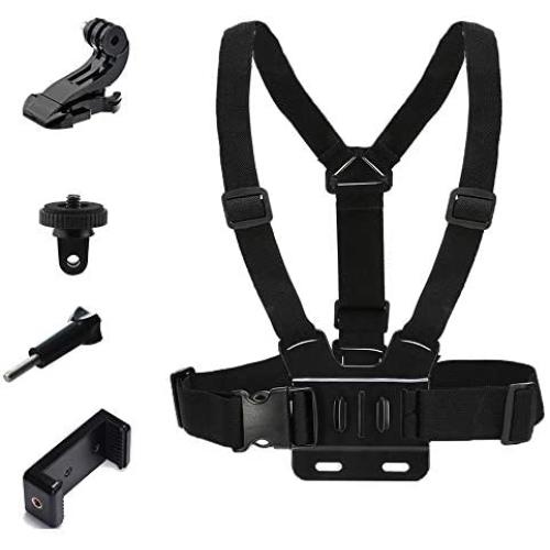 Yoogeer Adjustable Cellphone Selfie Chest Mount Harness Strap with Cell Phone Clip Holder for iPhone 11 Pro Max Xs XR Max X 8 7 6 + 5