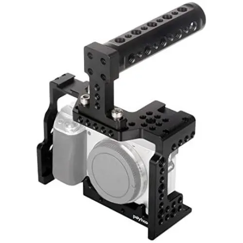 Poyinco Camera Cage for Sony A7II/A7III/A7SII/A7M3/A7RII/A7RIII with Cold Shoe Mount and Top Handle Camera Kit Rig A7iii Accessories