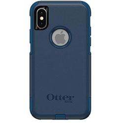 OtterBox COMMUTER SERIES Case for iPhone Xs & iPhone X - Retail Packaging - BESPOKE WAY (BLAZER BLUE/STORMY SEAS BLUE)