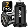 USB Car Charger,Bralon 2-Pack 18W 3.4A Mini 2 USB Fast Car Charger Adapter Compatible with iPhone 11,11 Pro(Max) Xs Max X 8 7 6,LG,Moto,Galaxy Note S10 S9 S8 S7 S6 Edge, iPad Pro/Air/Mini and More USB Car Charger,Bralon 2-Pack 18W 3.4A Mini 2 USB Fast Car Charger Adapter Compatible with iPhone 11,11 Pro(Max) Xs Max X 8 7 6,LG,Moto,Galaxy Note S10 S9 S8 S7 S6 Edge, iPad Pro/Air/Mini and More