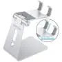 Adjustable Cell Phone Stand, OMOTON Aluminum Desktop Cellphone Stand with Anti-Slip Base and Convenient Charging Port, Fits All Smart Phones, Silver Adjustable Cell Phone Stand, OMOTON Aluminum Desktop Cellphone Stand with Anti-Slip Base and Convenient Charging Port, Fits All Smart Phones, Silver