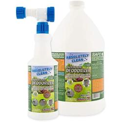 Amazing Outdoor/Yard Deodorizer - Just Spray & Walk Away - Pet Waste & Outdoor Odors - Works on Grass, AstroTurf, Decks, Fences, Dog Runs & More  - Prevents Lawn Yellowing - USA Made - Vet Approved