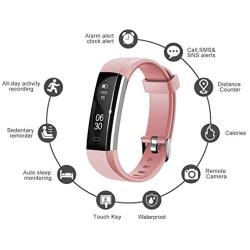 Fitness Tracker TPE Band, Slim Activity Tracker Step Counter with Sleep Monitor,Smart Watch and Message Reminder