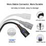 A.S 3 in 1 Magnetic USB Cable, Fast Charging & Data Sync Cable with Diamond Led, Compatible with Micro USB I-Product and Type C Smartphones (1.6ft,3.3ft,6.6ft Black)