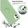 KUMEEK for iPhone 11 Case Fingerprint | Kickstand | Anti-Scratch | Microfiber Liner Shock Absorption Gel Rubber Full Body Protection Liquid Silicone Case for iPhone 11- Matcha