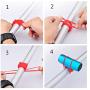 PSCCO 6PCS Multifunctional Bike Mount Tie Down Straps Bicycle Mobile Phone Fixed Mount Holder Accessories,Silicone Elastic Flashlight Torch Mount Fix Bind Tie Holder 6 Colors