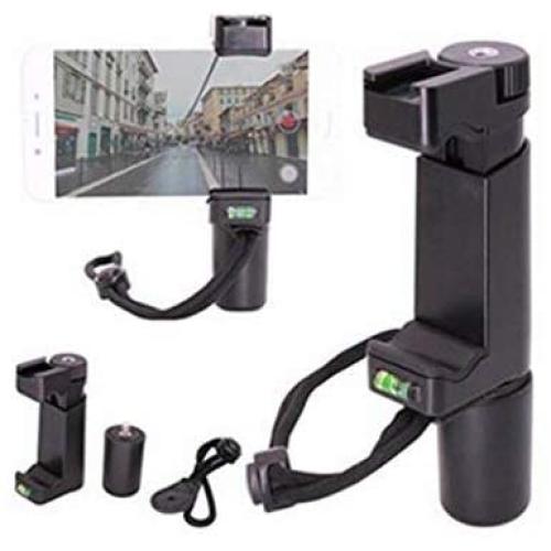 OCTO MOUNTS | F-Mount Mobile Smartphone Camera Grip Holder Handle Rig Monopod with Tripod Mount and Cold Shoe Mount for Filming Video on Most Smartphones - iPhone, iPhone Plus, Galaxy, Android