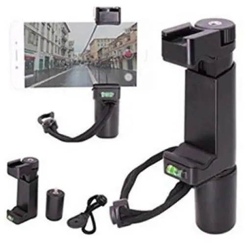 OCTO MOUNTS | F-Mount Mobile Smartphone Camera Grip Holder Handle Rig Monopod with Tripod Mount and Cold Shoe Mount for Filming Video on Most Smartphones - iPhone, iPhone Plus, Galaxy, Android