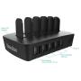 Kavalan 60W 5 Port Rapid USB Charging Station Dock & Organizer, Multi-Device Desktop Tablet & Smartphone Fast Charging Charger Hub(5 port/60W/1Fast Charging+4Smart Charging/Black)