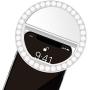 Selfie Ring Light, XINBAOHONG Rechargeable Portable Clip-on Selfie Fill Light with 36 LED for Smart Phone Photography, Camera Video, Girl Makes up (White-B, 36LED)