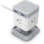BESTEK Power Strip with USB, Vertical Cube Mountable Power Outlet Extender with 3 Outlets, 4 USB Ports, 5-Foot Extension Cord and Detachable Base for Easy Mounting