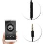 Walkie Talkie Earpiece with Mic 3.5mm Radio Earpiece Acoustic Tube Earpiece Headset with CTIA/OMTP Mode Stereo Air Tube Radiation Protection Headphones for Mobile Phone (1M)(Black)