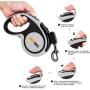 Petacc Retractable Dog Leash, Reuse Design, 360° Tangle Free, Heavy Duty Pet Walking Leash for Large Dogs,16ft Strong Reflective Nylon Tape, One-Handed Brake, Pause, Lock