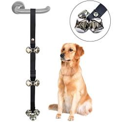 CandyHome Potty Dog Doorbells Housetraining Dog Bell Dog Bells for Potty Training Your Puppy Doggie with Doorbell, Easy 95% Success Rate, Black