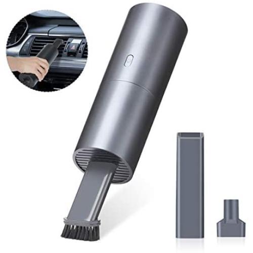 LANMU Mini Vacuum Cleaner, Portable Car Vacuum Cordless, USB Rechargeable Handheld Vacuum for Car,Desk,Keyboard,Computer and Kitchen Drawers Cleaning, Dust Buster and Blower 2 in 1