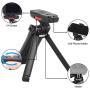 LENSGO L311 Mini Tripod, 3 in 1 Portable Cell Phone Camera Tripod Stand Holder with Universial Cell Phone Clip & 1/4" Screw & GoPro Mount for iPhone Android Smartphone Canon Nikon DSLR Camera GoPro
