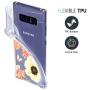 KIOMY Galaxy Note 8 Case, Crystal Clear Case with Design Flowers Bird Pattern Print Bumper Protective Shockproof Case for Samsung Galaxy Note 8 Flexible Soft TPU Gel Silicone Floral Cover for Girls