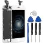 Uslansis Replacement Screen for iPhone 6, 4.7 3D Touch Screen Digitizer Compatible with Model A1586/A1549/A1589, Ideal Solution for Screen Problems with a Complete Set of Repair Tools (White)