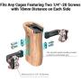 SMALLRIG Side Wooden Handle Grip for DSLR Camera Cage w/Cold Shoe Mount, Threaded Holes, Direction Changeable - 2093