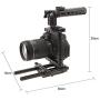 CAMVATE Camera Cage Rig Top Handle Tripod Mount Plate for Canon Nikon Sony Panasonnic(Black)