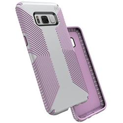 Speck Products Presidio Grip Cell Phone Case for Samsung Galaxy S8 - Dolphin Grey/Bellflower Purple