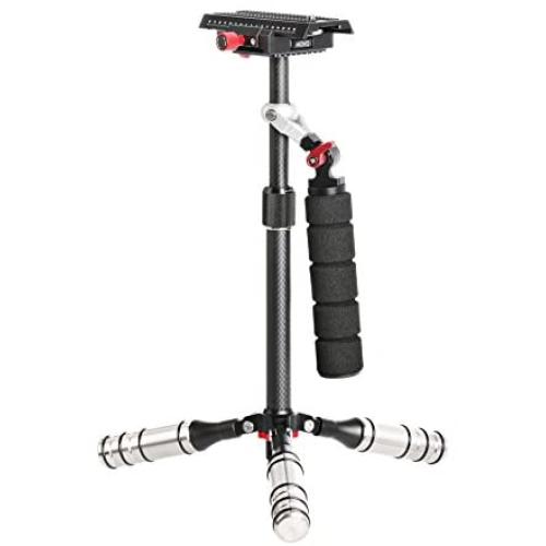 Movo VS7 Handheld Carbon Fiber Adjustable Video Stabilizer System with Quick-Release Plate for DSLR Cameras and Camcorders up to 6.6 LB (3kg)