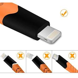 iPhone Charger, HARIBOL iPhone Lightning Cable Apple MFi Certified 4Pack[ 3.3FT 6.6FT 10FT] Nylon Braided Charging Cable for iPhone Xs/Max/XR/X/8/8Plus/7/7Plus/6S/6S Plus/SE/iPad/Nan More(Orange)