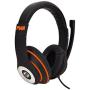 Audio Council PWN Gaming Headset with Stereo Over Ear Gamer Headphones, Adjustable Microphone, Inline Volume Control Mic PS4 PC WiiU Xbox Smartphones PC Tablets (Black/Orange)