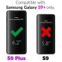 Samsung Galaxy S9 Plus Cell Phone Case with Friendly Tempered Glass Screen Protector Accessories Magnetic Ring Holder Stand Kickstand Protective Cover for Glaxay S9plus S9+ 9S Edge 9+ S 9 9plus Women