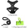 Hikiko No Pull Dog Harness and Leash Set Walking Pet Harness Adjustable Outdoor Reflective Oxford Material Pet Vest for Dogs Easy Control for Medium to Large Breed Dogs