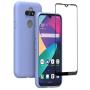 Weycolor LG Aristo 5 Plus Case ，LG Aristo 5 / K31 / Phoenix 5 / Fortune 3 / Risio 4 / Tribute Monarch / K8X, with Tempered Glass Screen Protector [2 Pack], Liquid Silicone Slim Soft Case (Purple)